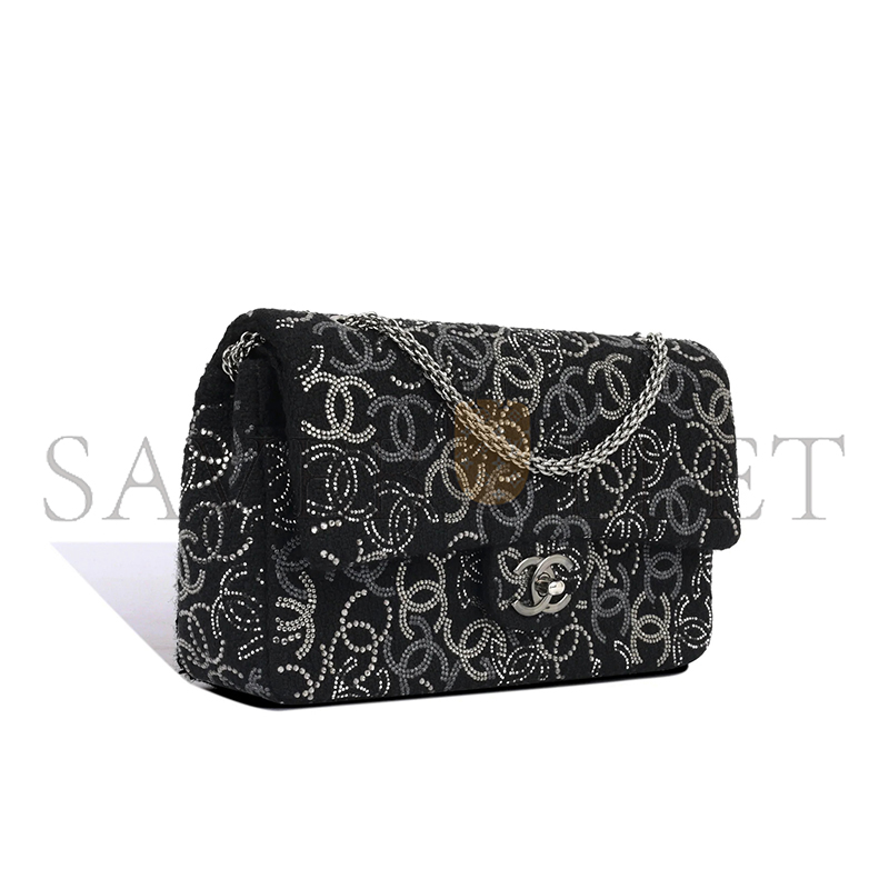 CHANEL STRASS CRYSTAL MEDIUM CLASSIC FLAP BAG (25.5*15.5*6.5cm)